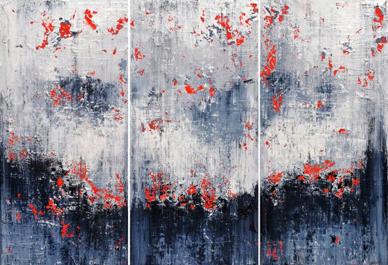 150x100cm. / Abstract triptych / Abstract 2129