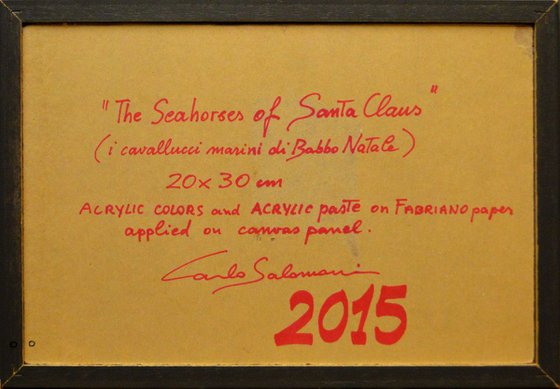 THE SEAHORSES OF SANTA CLAUS- ( framed ).