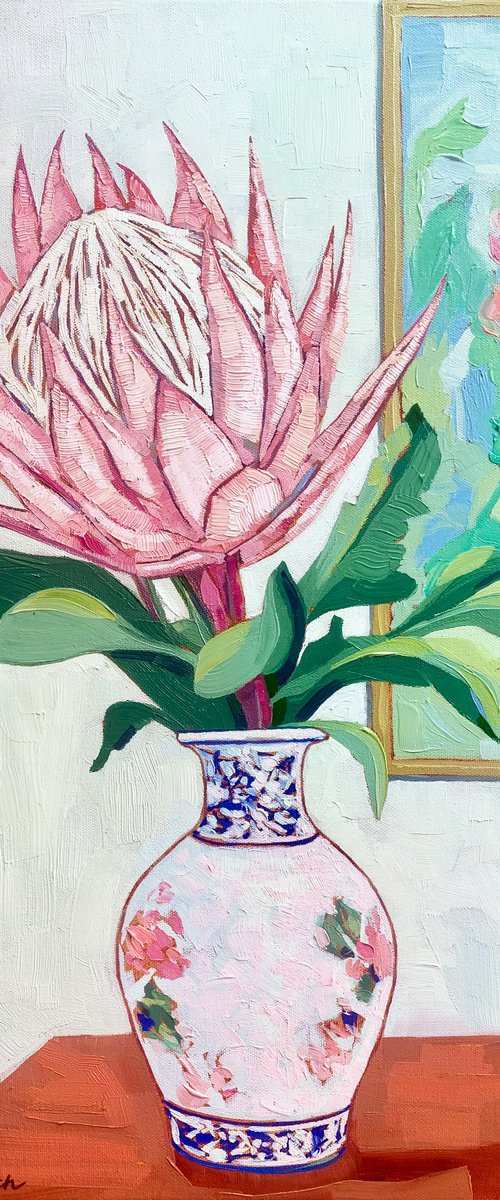 Floral Still Life Protea Pride by JULIE LYNCH