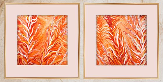 Set of 2 «Golden Grasses»