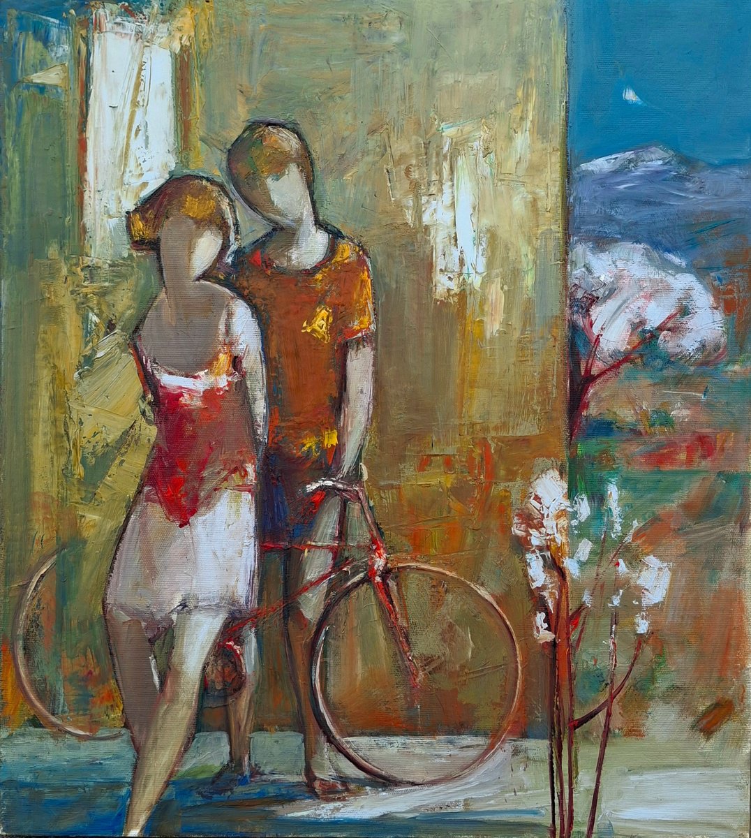 A Romantic Pause By Matevos Sargsyan, 18 X 20, Artwork For Sale On Artfinder
