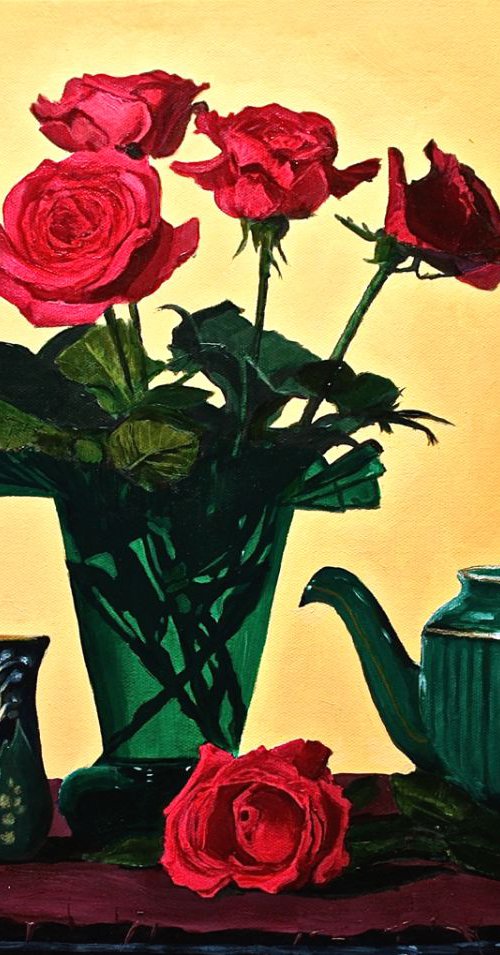 Tea Roses by Gray Jacobik