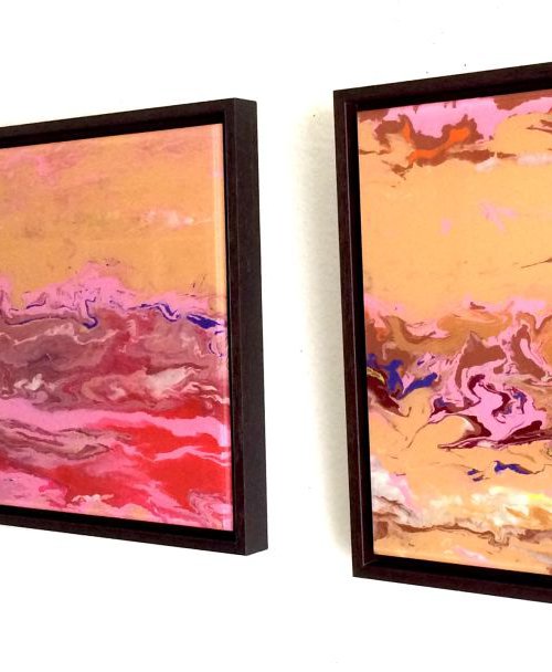 Abstract Painting Contemporary Original art on Plexiglass One of a kind  Framed  Ready to Hang Signed with Certificate of Authenticity by Vahe Yeremyan