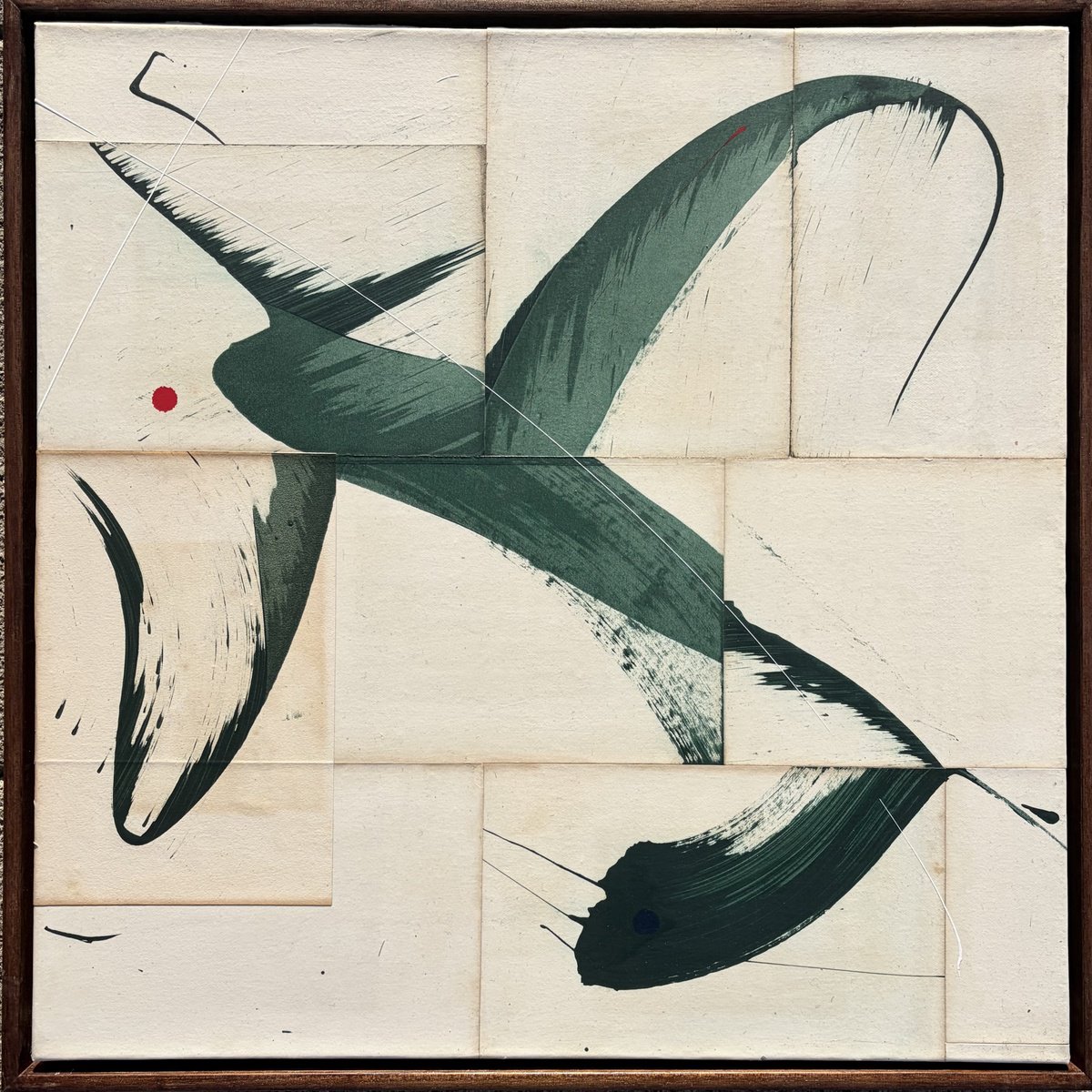 Hokusai Green Ix By Jane Skingley, 25 X 25, Artwork For Sale On Artfinder