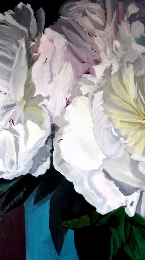 Peonies in Evening Light by Gray Jacobik