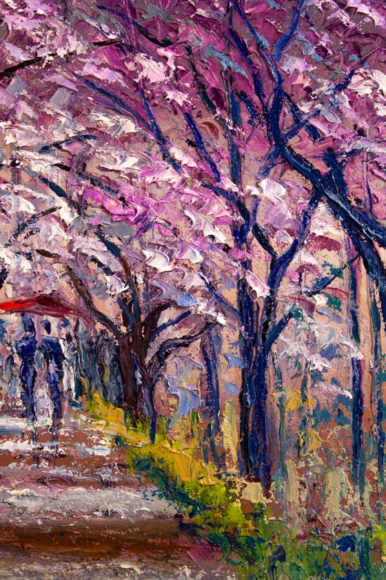 "Blooming cherry", spring landscape, sakura