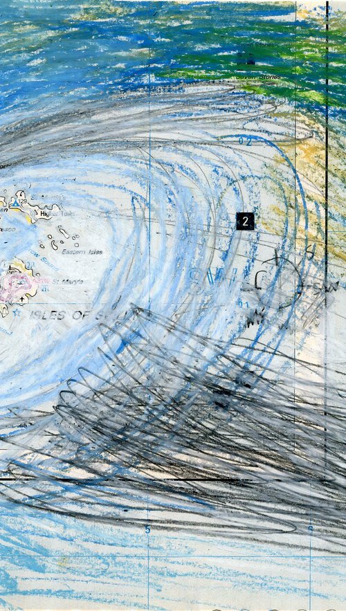 Map Drawing, The Isles of Scilly by Elizabeth Anne Fox