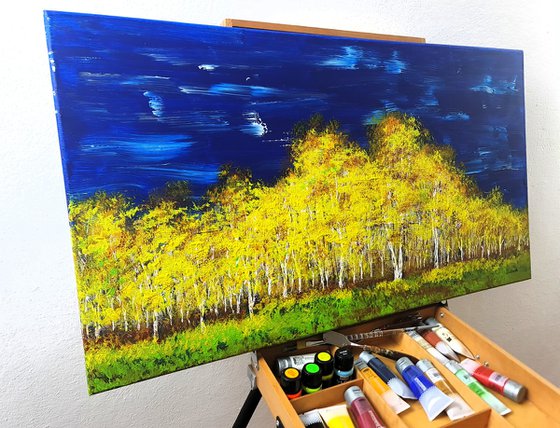 Autumn birch forest