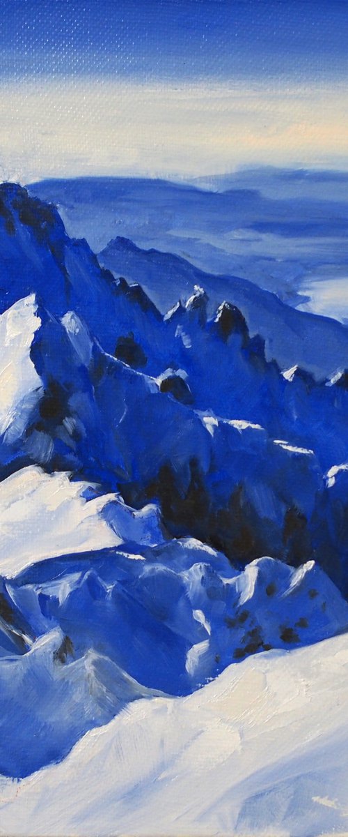 Great view of the snow mountains by Alfia Koral