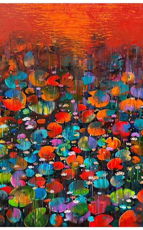 Sun Talking to Lotus Pond by Arundhati Pise by Avinash Pise