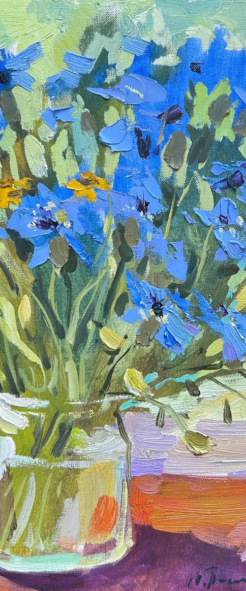 cornflowers by Yuliia Pastukhova