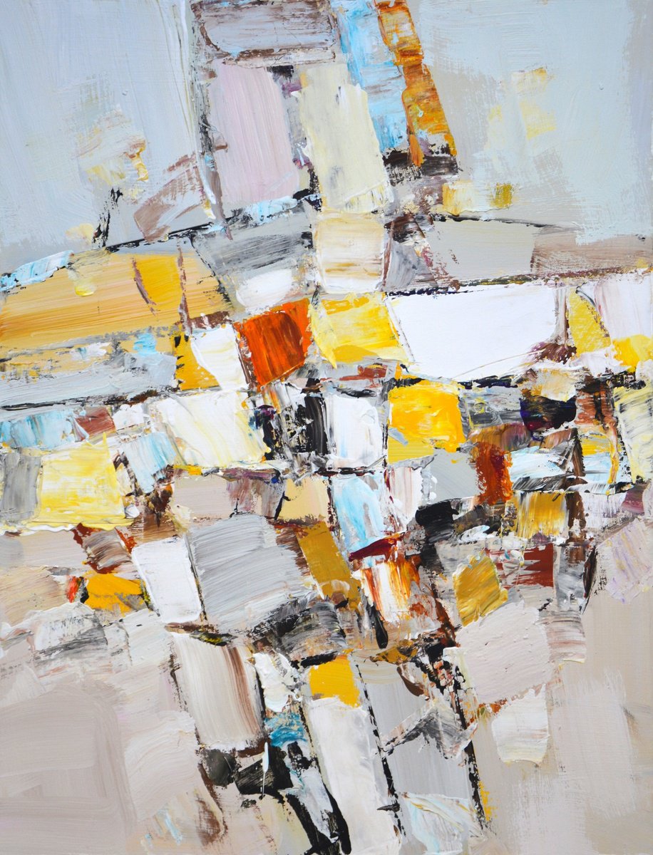 Abstract Acrylic Painting By Iryna Kastsova, 24 X 31, Abstraction 115., Original Artwork