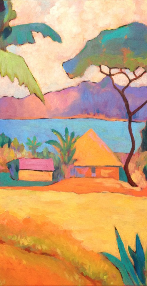 Bay View with Palms by Suren Ter-Avakian