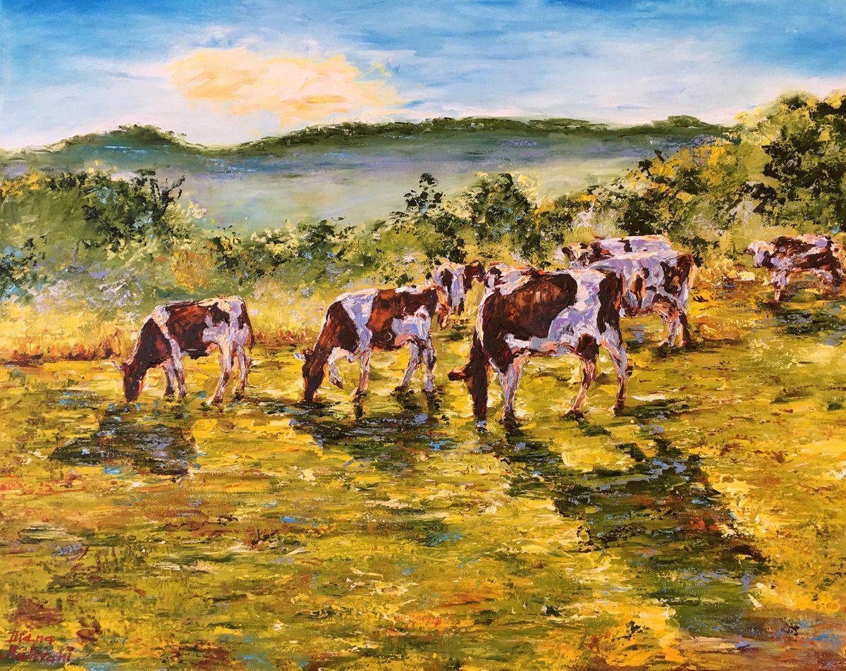 Dans Les Pres Alpins By Diana Malivani, 20 X 16, Artwork For Sale On Artfinder