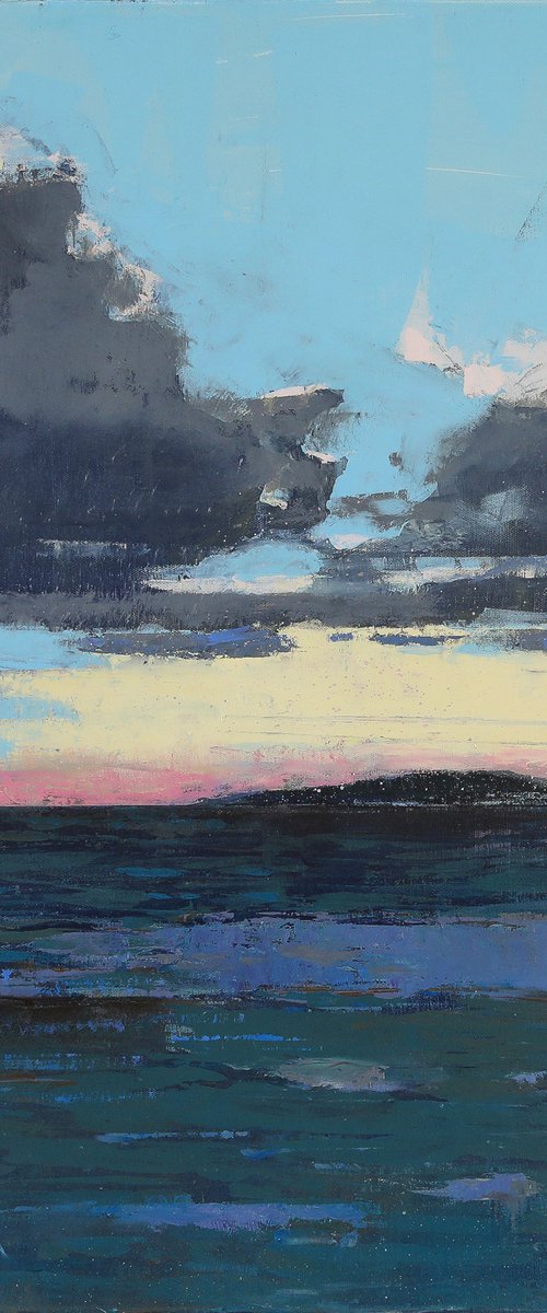 Hopeful Dreams 30x30" 76x76cm Contemporary Art by Bo Kravchenko by Bo Kravchenko