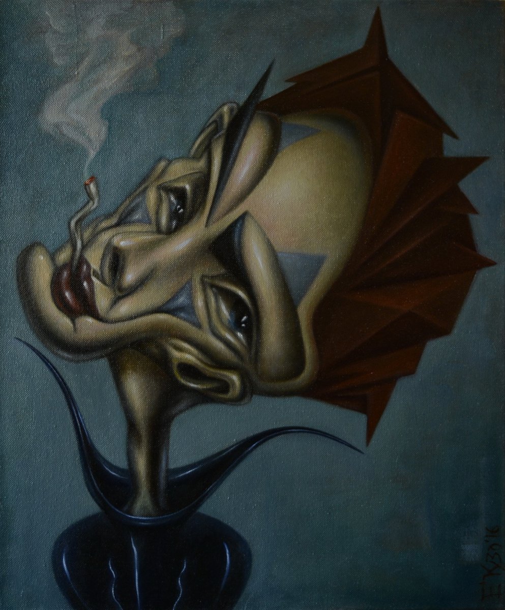 The smoking clown. by Evgeniy Kuzovkin