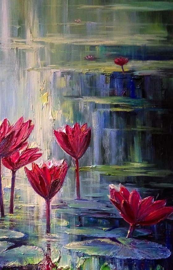 "Water Lilies" original artwork by Artem Grunyka