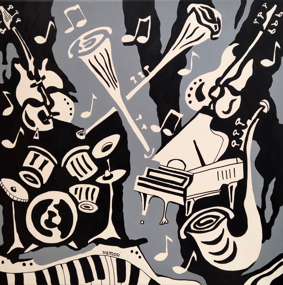  Crazy Music 7. By Vamosi Peter, 16 X 16, Artwork For Sale On Artfinder