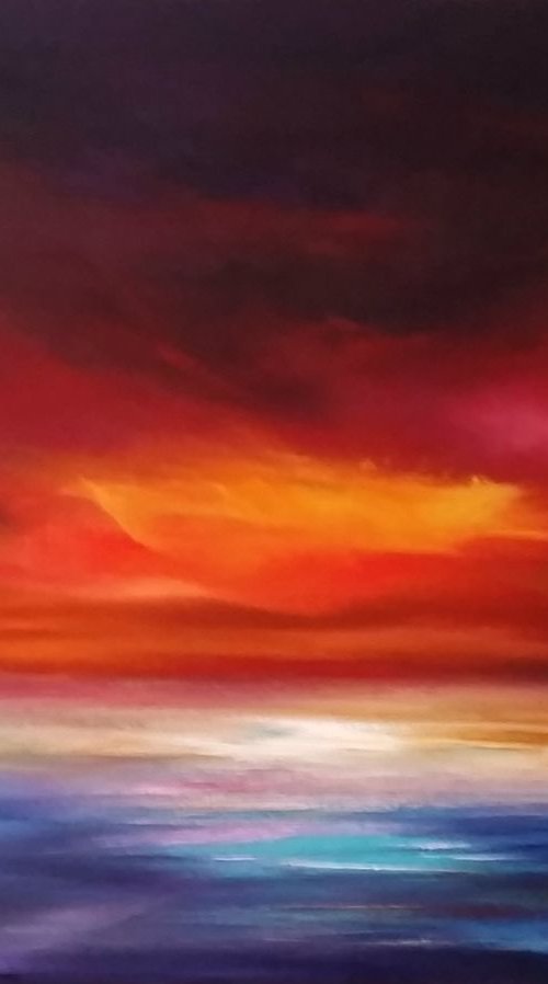 Sunset -  STUNNING LARGE seascape by Mel Graham