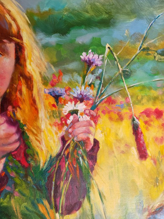 "Two Sisters on the poppy field " by Olga Tsarkova