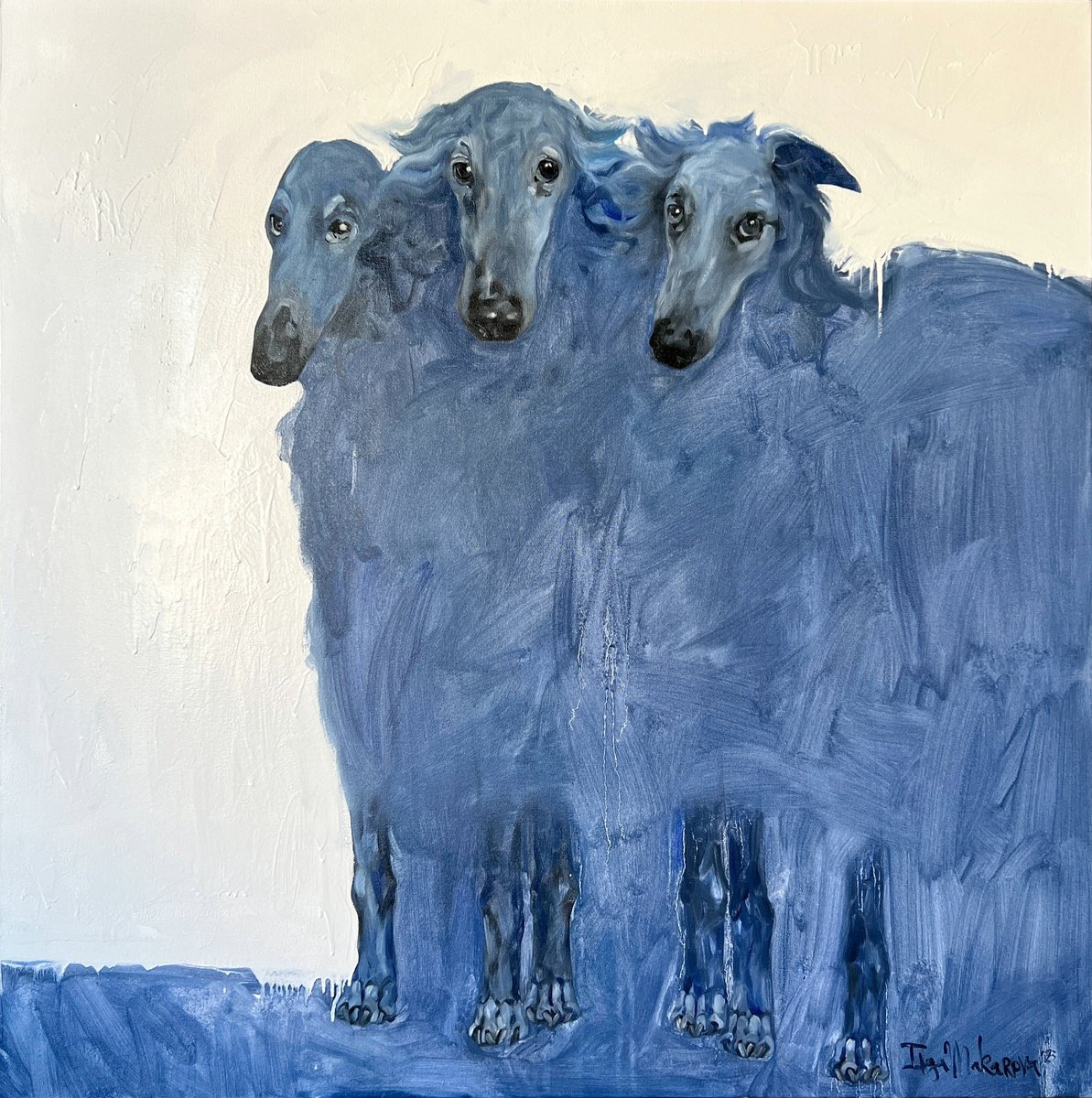 Blue Dogs by Inga Makarova