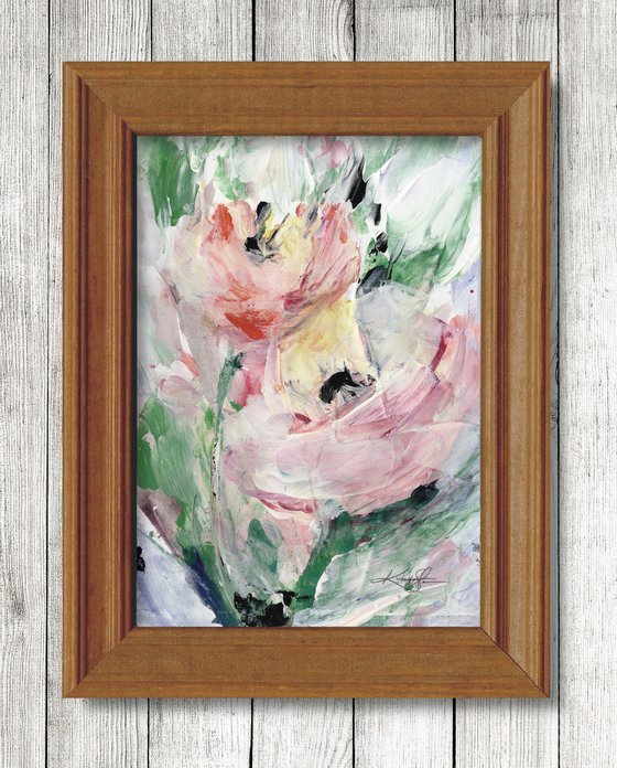 Soft And Sweet - Framed Floral Painting by Kathy Morton Stanion