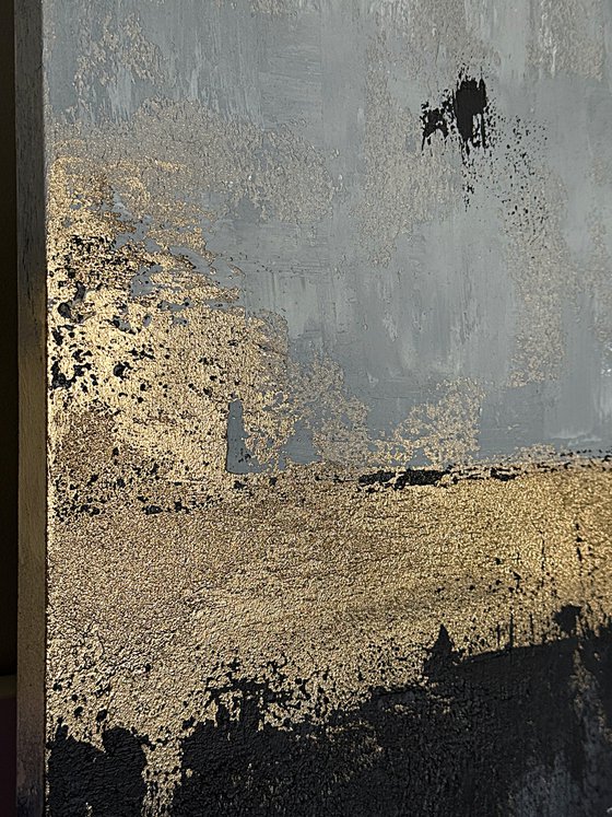 Golden Horizons: Fractured Light Diptych