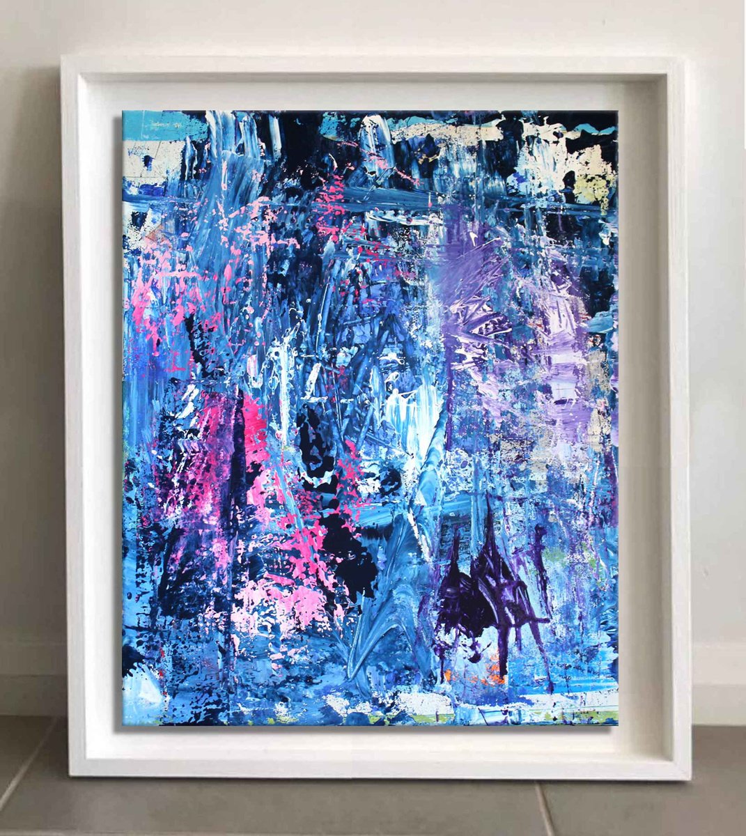 Abstract Acrylic Painting By Mir-Jan, 22 X 28", Abstract 67, Original Artwork