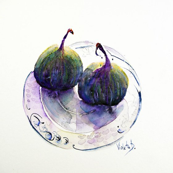 Figs on a Villeroy and Boch Cake Plate