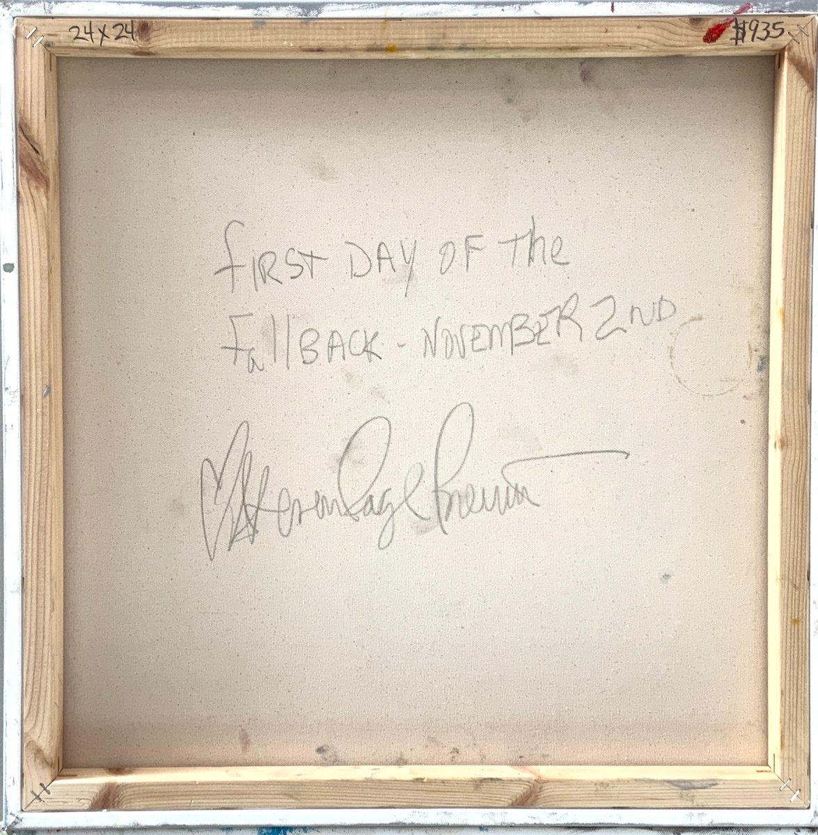 Impressionistic Abstract Oil Painting By Steven Page Prewitt, 24 X 24", First Day Of The Fallback, Original Artwork