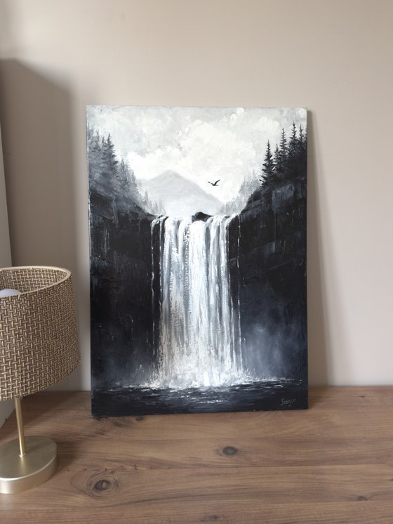 Waterfall black white (Trust)