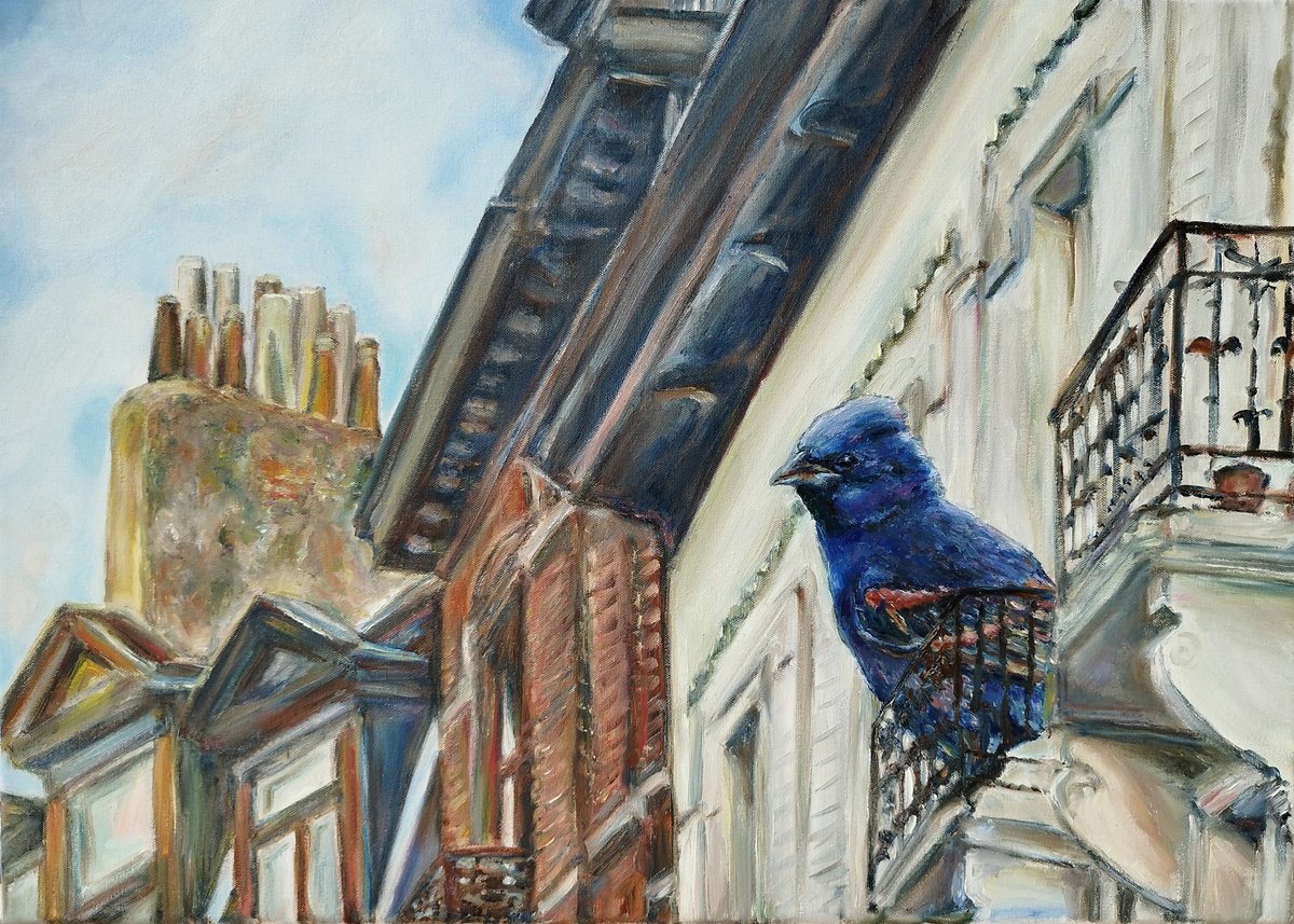 Blue Bird In Brussels by Jura Kuba Art