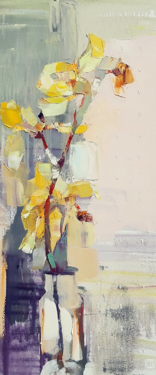 Yellow irises by Lesya Ros