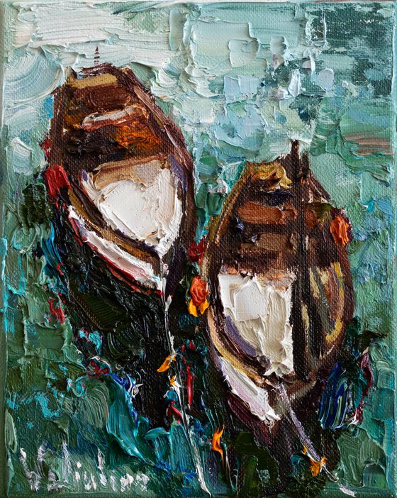 Boats  - Original oil painting