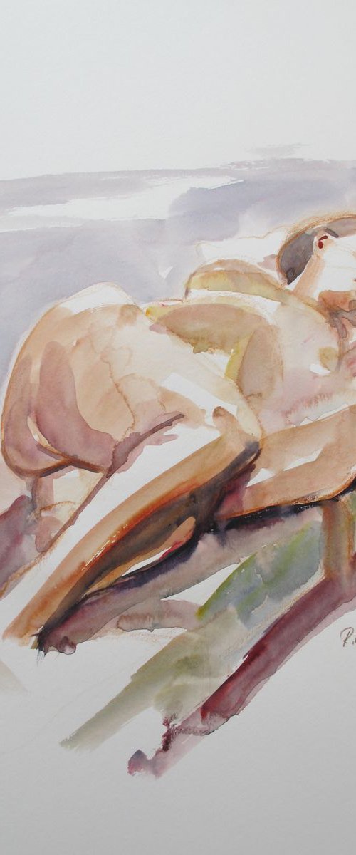 Reclining female nude by Rory O’Neill