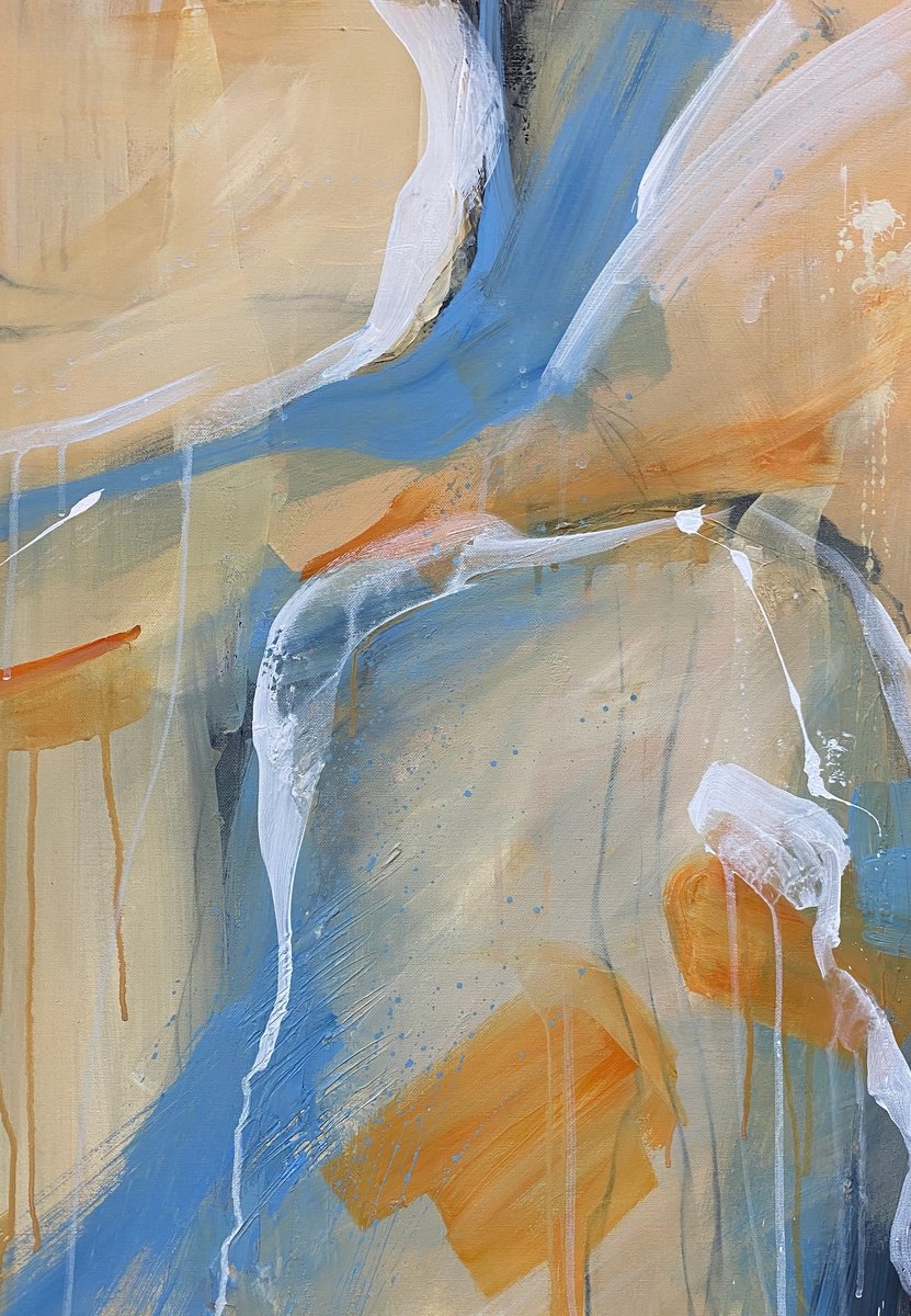 Impressionistic Landscape Acrylic Painting By Helen Mount, 20 X 28, Authentic Desires/1, Original Artwork