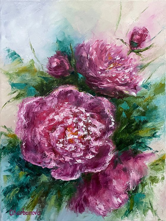 Pink peonies