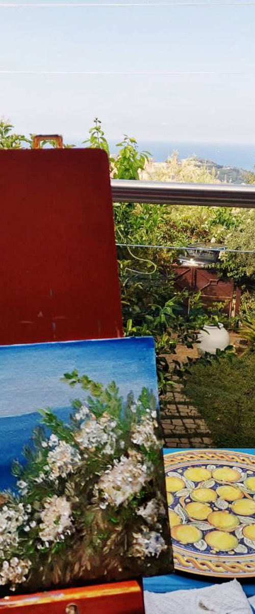View from my window. Plein-air by Oksana Siciliana