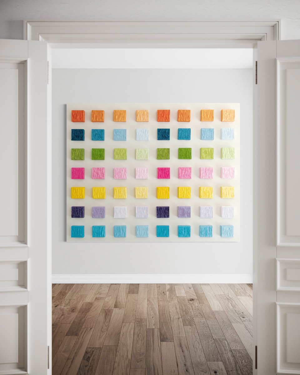 Living In Colors Composition Of 56 Paintings By Daniela Pasqualini, 54 X 48, Artwork For Sale On Artfinder