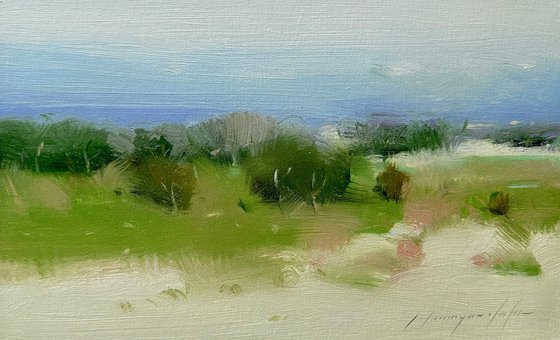 Summer View, Original oil painting, Handmade artwork, One of a kind
