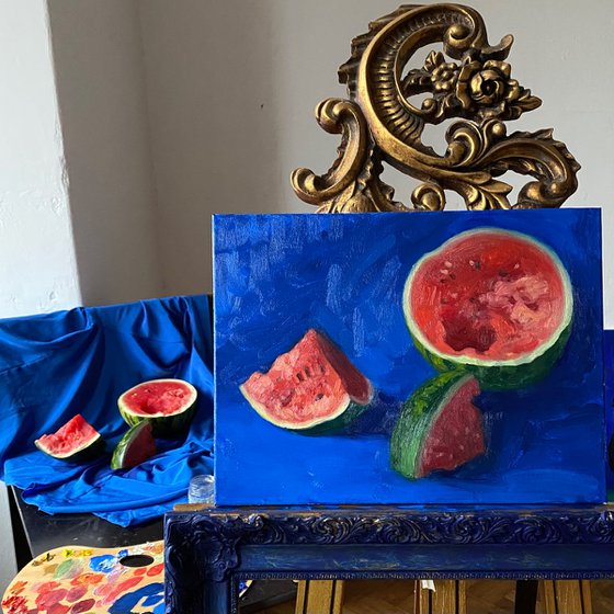 Still Life with watermelon