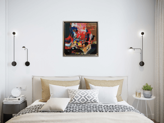 The art signed by Kloska is absolutelly fascinating abstract bold painting Alice dreams