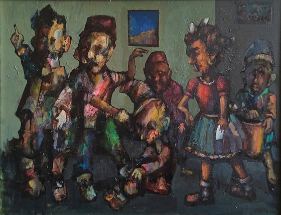 Complainants (90x70cm, oil painting, ready to hang)