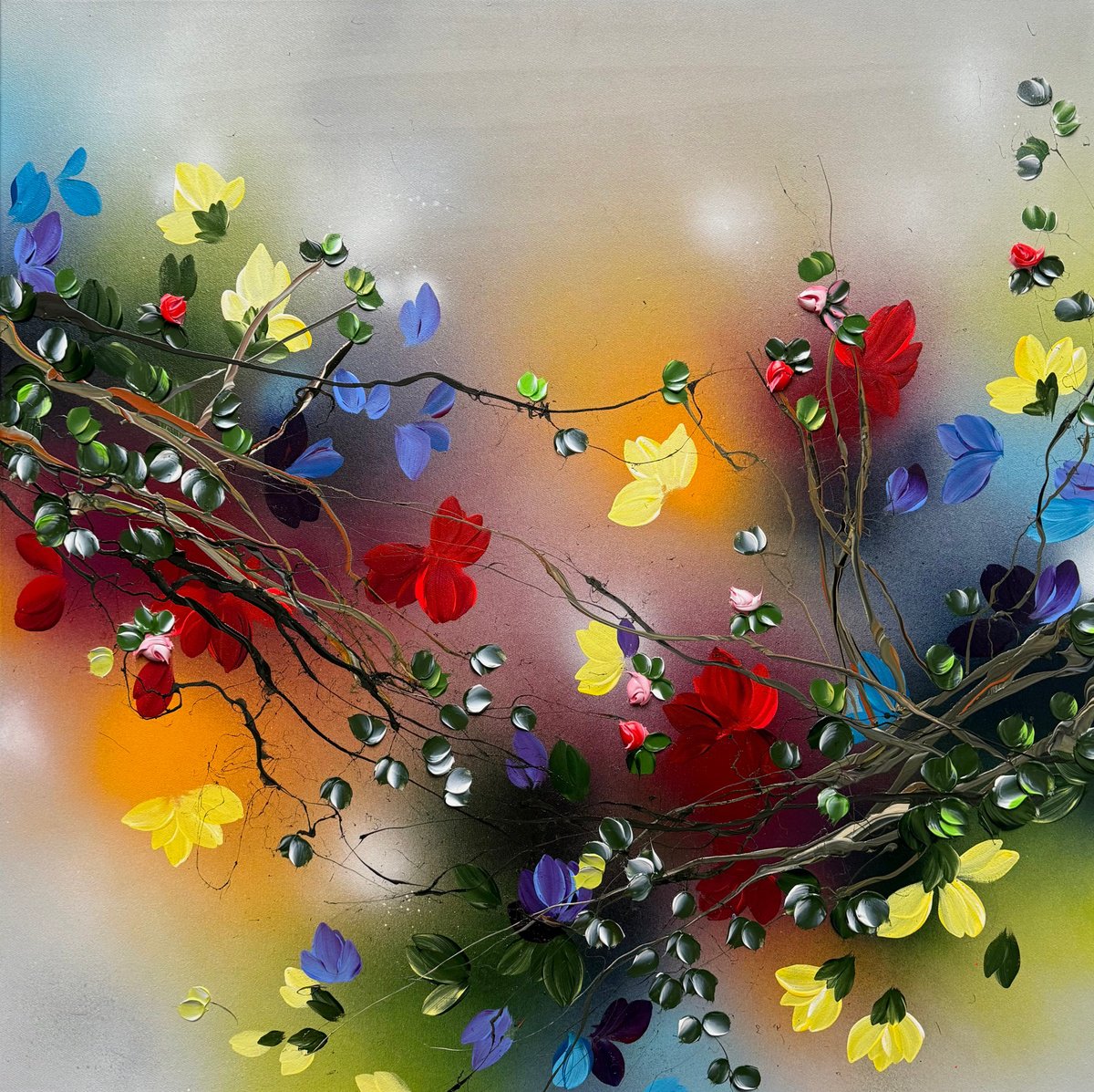 Between Light And Bloom Ii By Anastassia Skopp, 35 X 35, Artwork For Sale On Artfinder