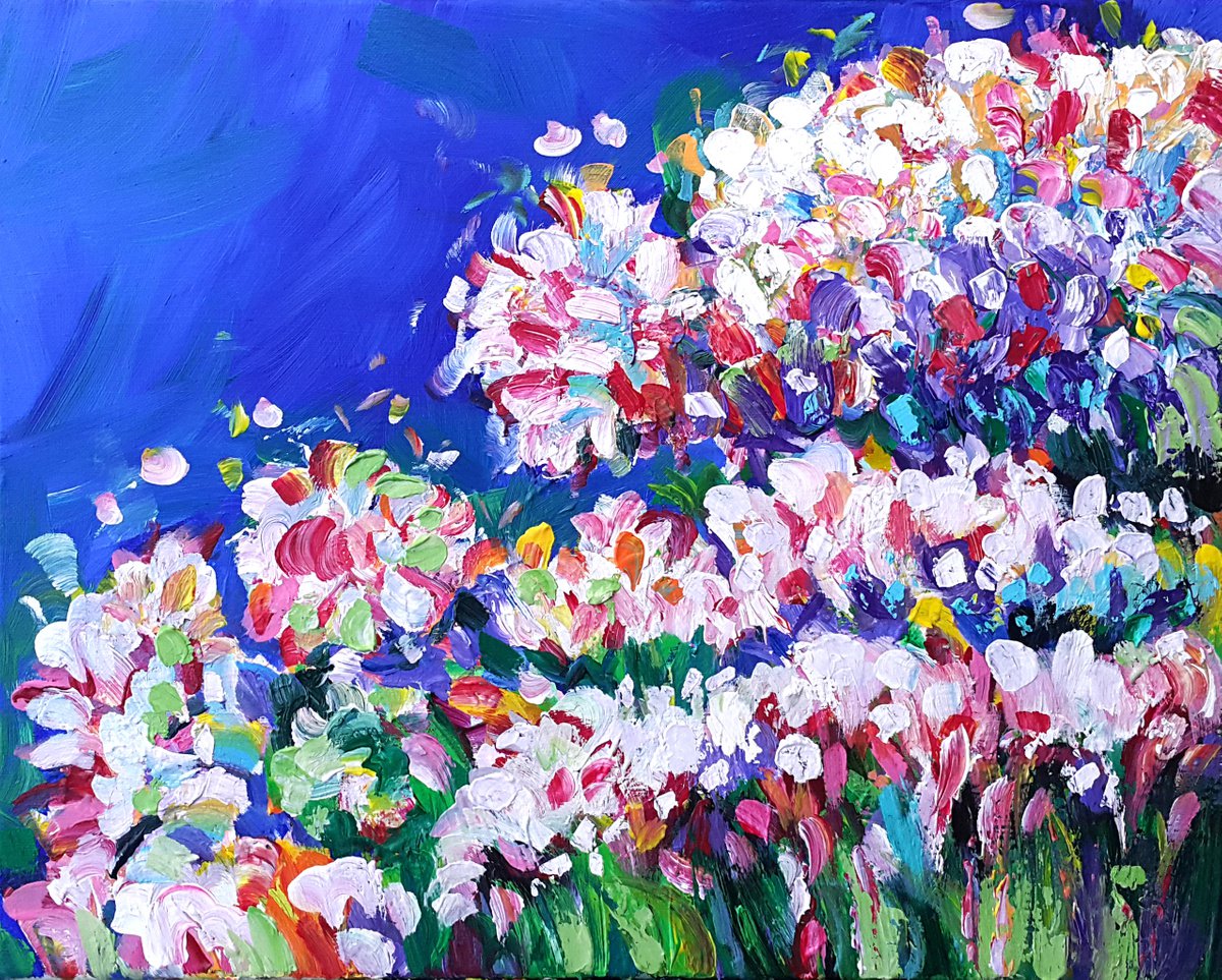 Impressionistic Landscape Acrylic Painting By Trayko Popov, 18 X 14", More Corals | Red Sea | Reef, Original Artwork