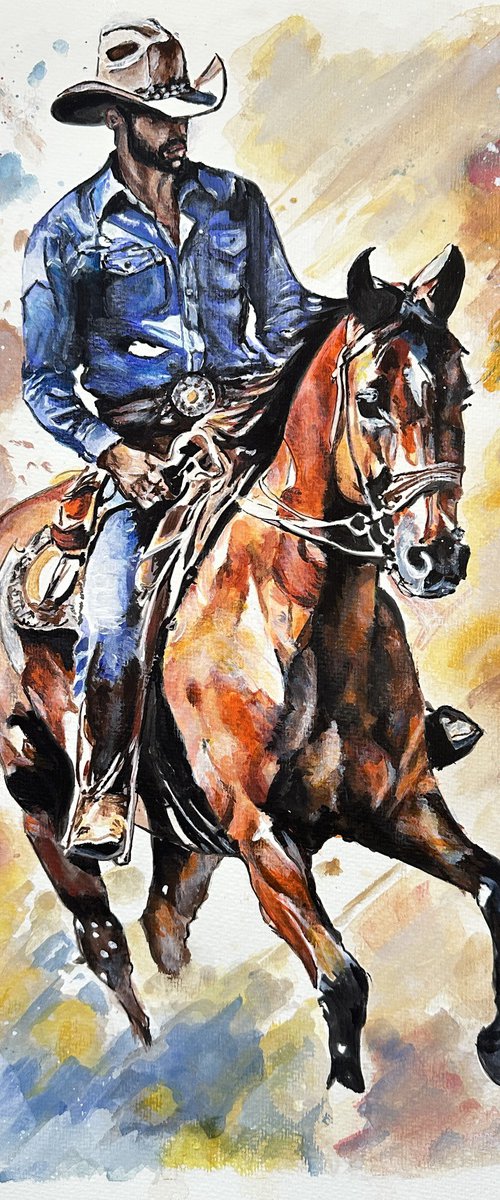 The Lone Cowboy, by Misty Lady - M. Nierobisz