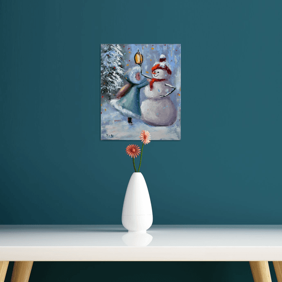 Dress up the snowman!