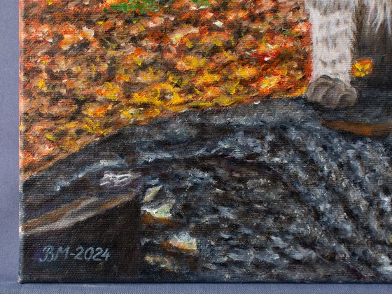AUTUMN CAT by Vera Melnyk (Cat Painting, Gift for Her, Gift for Him, Wall Art)