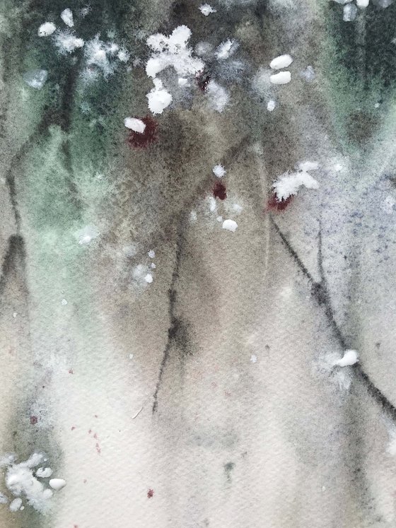 Thousands of cherry blossoms. One of a kind, original painting, handmad work, gift, watercolour art.