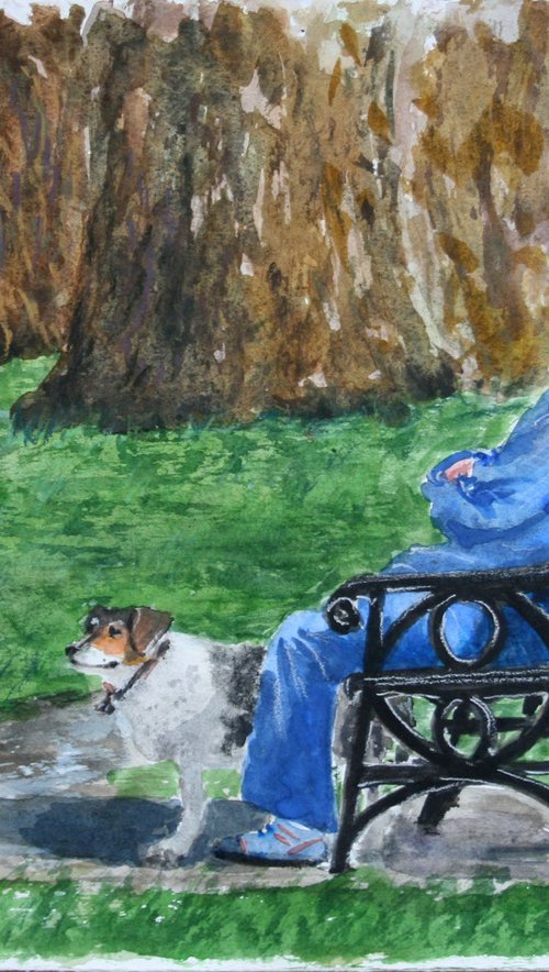 Walking the dog I by Salana Art / Svetlana Samovarova